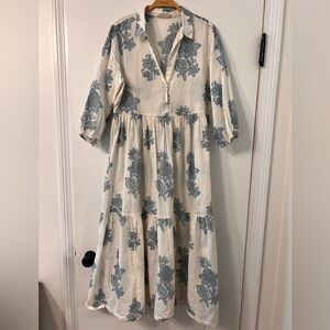 BOMBAY PAISLEY BOHEMIAN TIERED DAINTY MAXI DRESS ✨